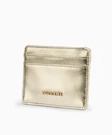 Portfele - PUCCINI Etui na karty ze skóry ekologicznej w kolorze złotym - Puccini - miniaturka - grafika 1