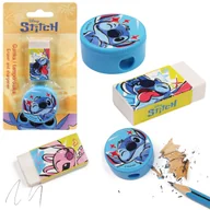 Przybory szkolne - DISNEY Stitch ZESTAW przyborów szkolnych: temperówka do ołówków, strugaczka do kredek + gumka do mazania KOMPLET - miniaturka - grafika 1