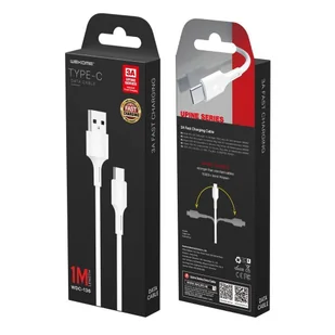 WK Design YouPin kabel przewód USB - USB Typ C 3A 1m biały (WDC-136a) - Kable USB - miniaturka - grafika 5