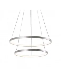 Leuchten Direct Nowoczesna lampa wisząca srebrna LED - Anella Duo - Lampy sufitowe - miniaturka - grafika 1