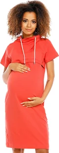 PeeKaBoo Damska sukienka ciążowa Shnas Coral XXL - Sukienki ciążowe - miniaturka - grafika 1