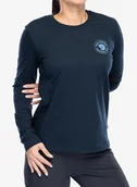 Odzież trekkingowa damska - Bluzka damska z długim rękawem Fjallraven 1960 Logo T-shirt LS - dark navy - miniaturka - grafika 1