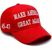 Czapki i chusty sportowe męskie - Czapka z daszkiem Make america great again Donald Trump czerwona - miniaturka - grafika 1