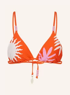 Stroje kąpielowe - Seafolly Góra Od Bikini Trójkątnego La Palma Z Ozdobnymi Perełkami orange - grafika 1