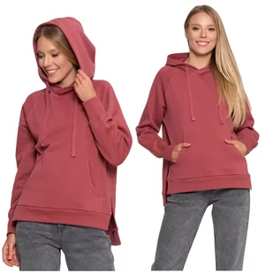 LUŹNA BLUZA DAMSKA DRESOWA Z KAPTUREM OCIEPLANA CIEPŁA KLASYCZNA MORAJ XL - Bluzy damskie - miniaturka - grafika 1