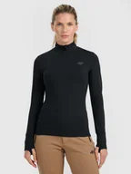 Bielizna sportowa damska - 4F Bielizna termiczna ocieplana (góra) damska - czarna XS - miniaturka - grafika 1