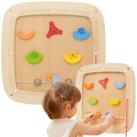 Zabawki sensoryczne - VIGA Drewniana tablica manipulacyjna pinball z magnesem - miniaturka - grafika 1