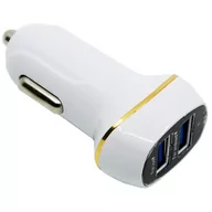 Ładowarki samochodowe - Ładowarka samochodowa 2x USB 4Mobee 3.1A biała - miniaturka - grafika 1
