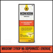 Przeziębienie i grypa - Honikan Immuno syrop na odporność energię 120 ml - miniaturka - grafika 1