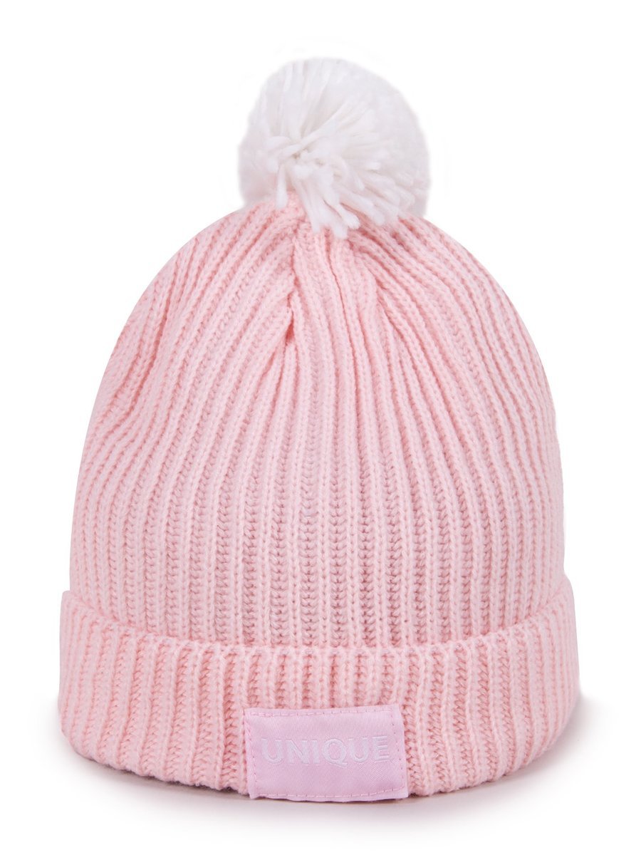 Czapka Zimowa Dziecięca Jasno Różowa Unique 50-52