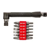 Narzędzia warsztatowe - Topex Grupa sp. z o.o. S.K. Końcówki wkrętakowe z uchwytem zestaw 13 elementów 39D389 - miniaturka - grafika 1