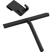 Myjki do okien - Ściągaczka do kabiny prysznicowej, wycieraczka do okien z hakiem, do okien, luster, płytek, 20 cm, czarna - miniaturka - grafika 1