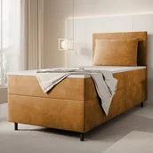 Łóżka - Łóżko tapicerowane MONTIGO | 90x200 | kolor do wyboru - miniaturka - grafika 1