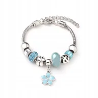 Bransoletki - Stylowa Bransoletka Turkusowa z Zawieszkami Modułowa Biżuteria - miniaturka - grafika 1