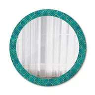 Lustra - Nowoczesne Lustro Kompozycja zielona i złota 80cm - miniaturka - grafika 1