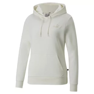 Bluza z kapturem damska Puma ESS+ Embroidery ecru 67000499-XS - Bluzy damskie - miniaturka - grafika 1