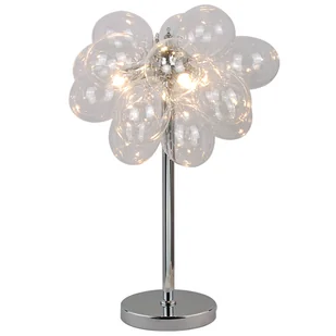 Lampa stołowa BALOON CLEAR, chrom + przezroczyste szkło - Lampy stojące - miniaturka - grafika 1
