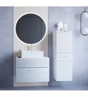 Meble łazienkowe - Łazienka BUSTO LED biały połysk - miniaturka - grafika 1