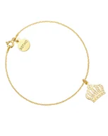 Bransoletki - Złota bransoletka z koroną - miniaturka - grafika 1