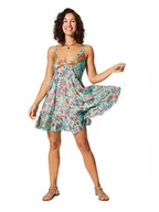 Sukienki - Aller Simplement Sukienka w kolorze turkusowo-czerwonym - miniaturka - grafika 1