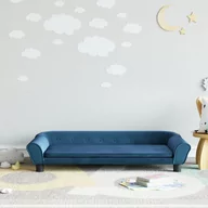 Meble do sypialni - vidaXL Sofa dla dzieci, niebieska, 100x50x26 cm, aksamit - miniaturka - grafika 1