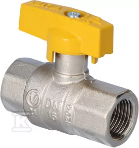 Zawór kulowy do gazu niklowany z motylkiem aluminiowym (MAI) ORION (wersja N-N) 1/2" - Zawory i kraniki - miniaturka - grafika 1