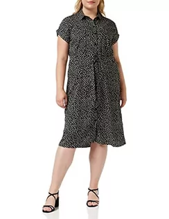 Sukienki - ONLY Damska sukienka bluzkowa, pasek do wiązania, Black/Aop:w. Cloud Dancer Graphic, 44 - grafika 1