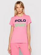 Koszulki i topy damskie - Ralph Lauren Polo T-Shirt Ssl 211838079005 Różowy Regular Fit - miniaturka - grafika 1