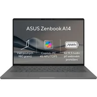 Laptopy - ASUS Zenbook A14/UX3407QA-OLED267W/SD-X1-26-100/14"/WUXGA/16GB/512GB SSD/Adreno/W11H/Gray/2R - miniaturka - grafika 1