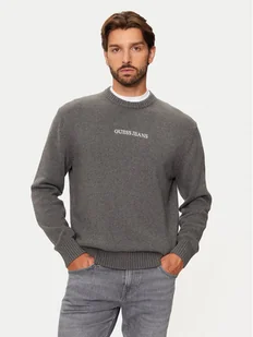 Guess Jeans Sweter M4BR31 Z3HM1 Szary Regular Fit - Swetry męskie - miniaturka - grafika 1