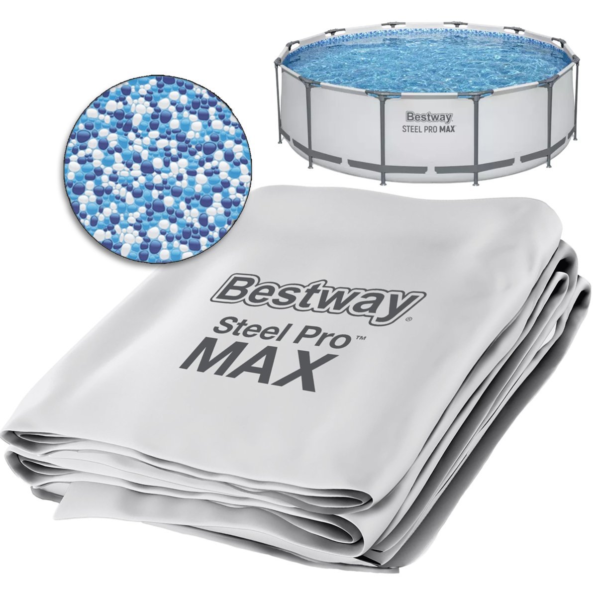 Bestway niecka basenowa materiał poszycie do basenu  steel pro max 366x100cm