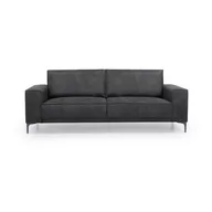 Sofy i kanapy - Antracytowa sofa z imitacji skóry Scandic Copenhagen, 224 cm - miniaturka - grafika 1