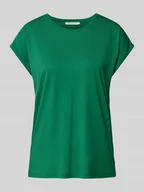 Koszulki i topy damskie - T-shirt o luźnym kroju z lejącej wiskozy - miniaturka - grafika 1