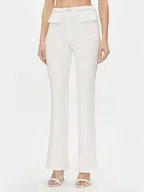Spodnie damskie - Rinascimento Spodnie materiałowe CFC0117520003 Biały Bootcut Fit - miniaturka - grafika 1