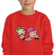 Bluzy dla dziewczynek - Bluza Dziecięca Czerwona Cosmo&Wanda Wróżkowie Chrzestni Wz -104 Cm (3-4) - miniaturka - grafika 1