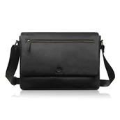 Torby męskie - Torba męska skórzana na ramię na laptopa czarna Paolo Peruzzi IM-03-BL - miniaturka - grafika 1