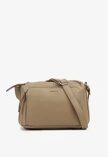 Ciemnobeżowa Trzykomorowa Torebka Listonoszka Jenanissea - Torebki damskie - miniaturka - grafika 1