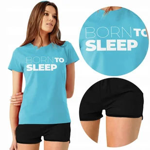 PIŻAMA Damska + Szorty BORN to SLEEP Różne WZORY S - Piżamy damskie PIŻAMA Damska + Szorty BORN to SLEEP Różne WZORY S - Piżamy damskie - miniaturka - grafika 1