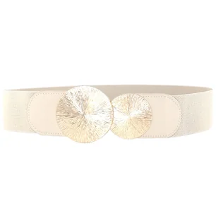 Pasek Gumowy Ozdobny Szeroki Stylowy Do Sukienki Blaszka Kółko - Paski Pasek Gumowy Ozdobny Szeroki Stylowy Do Sukienki Blaszka Kółko - Paski - miniaturka - grafika 1