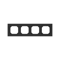 Wyłączniki światła i elektryczne - Ramka poczwórna Quadrum czarna DPM - miniaturka - grafika 1