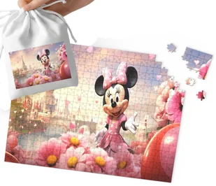 PUZZLE - MYSZKA MINNIE WZORY Z BAJEK PREZENT DLA DZIECI 35el +WORECZEK - Puzzle - miniaturka - grafika 1