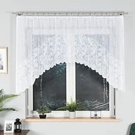 Firany - Firanka żakardowa konfekcjonowana, 120x250cm, kolor biały KINGA - miniaturka - grafika 1