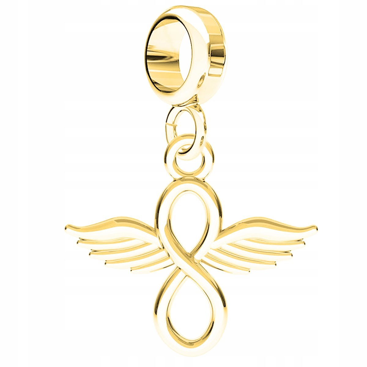 Charms Złoty Ptak z Nieskończonością Ptaszek Nieskończoność SREBRO 925