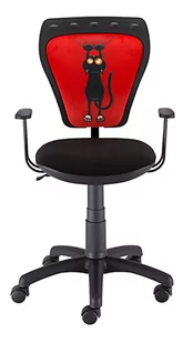 RABAT -10% na Krzesło dziecięce Ministyle gtp Kot, czarne, czerwone do nauki - Krzesła obrotowe dla dzieci - miniaturka - grafika 1