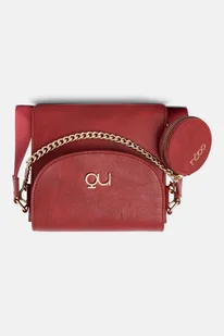 Listonoszka Nobo z łańcuszkiem czerwona - Torebki damskie - miniaturka - grafika 1