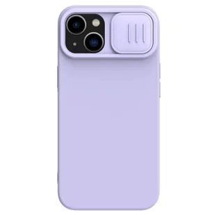 Nillkin CamShield Magnetic Silicone Case etui iPhone 14 Plus magnetyczny MagSafe pokrowiec z osłoną na aparat fioletowy - Etui i futerały do telefonów - miniaturka - grafika 1