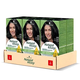 Schwarzkopf, Natural & Easy, trwała odżywcza farba do włosów, z oliwą z oliwek i ekstraktem z lawendy, pokrycie białych włosów, odcień 573, zimny ciemnobrązowy, 6 sztuk - Farby do włosów i szampony koloryzujące - miniaturka - grafika 1