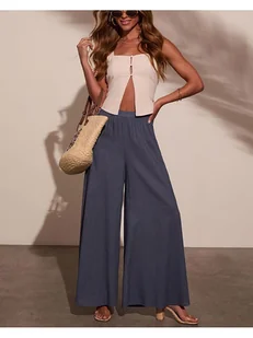 Milan Kiss Spodnie w kolorze granatowym - Spodnie damskie - miniaturka - grafika 1