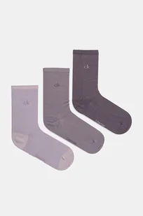 Calvin Klein skarpetki 4-pack damskie kolor fioletowy 701229441 - Skarpetki damskie - miniaturka - grafika 1