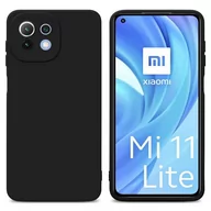 Etui i futerały do telefonów - Pokrowiec Etui Do Xiaomi Mi 11 LITE (4G / 5G) / 11 LITE NE w FLUID CZERŃ TPU Silikonowe Obudowa Ochronny Case Cover Cadorabo - miniaturka - grafika 1